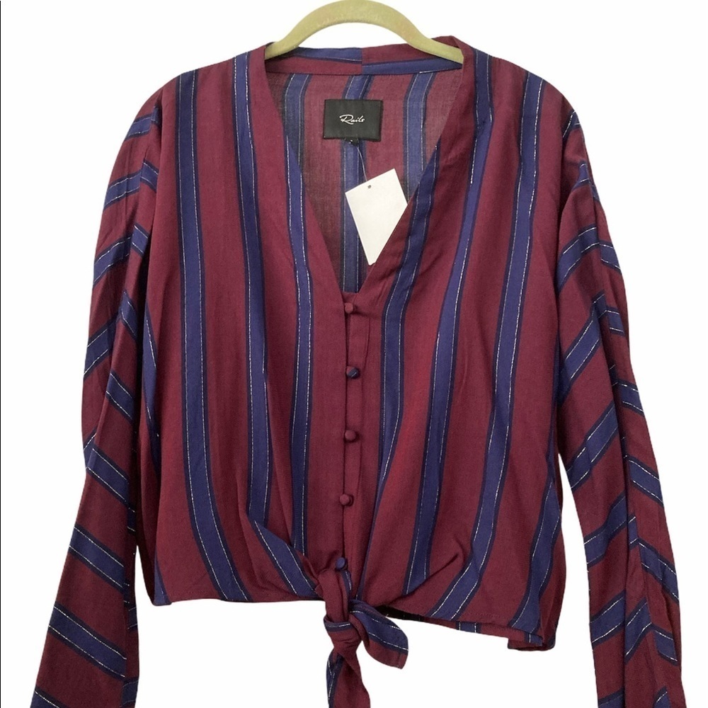 Rails Merlot Long Sleeves Button Down Top S/M BNWT